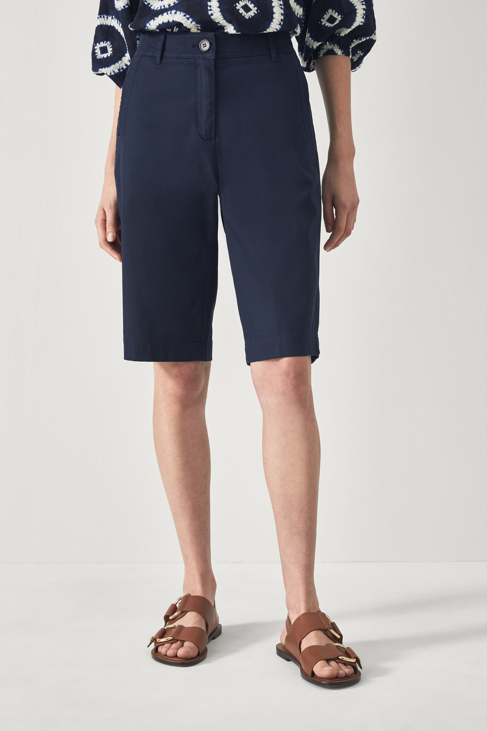 Cotton Stretch Longline Short