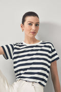 Cotton Modal Slub Stripe T-Shirt