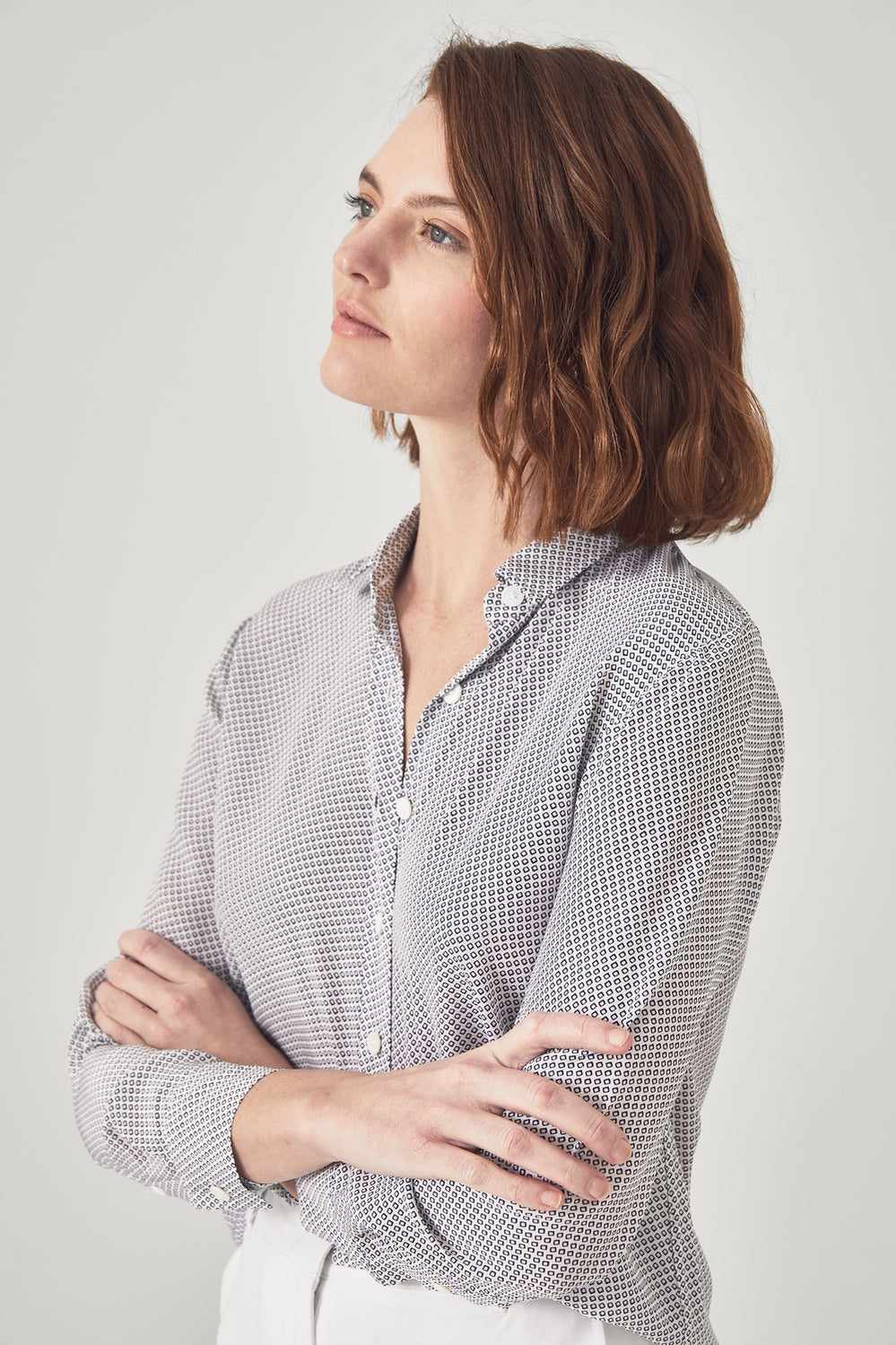 Silk Geo Foulard Shirt