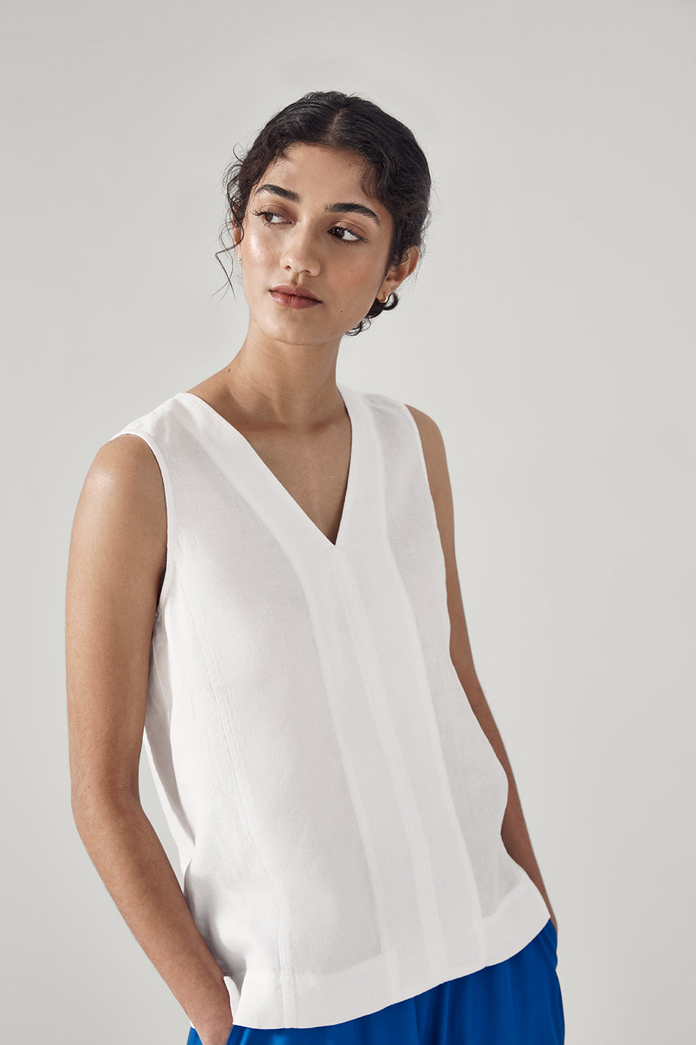 Linen Shell Tank Top