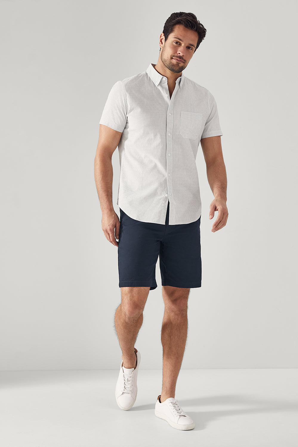 Regular Grid Spot Dobby Shirt
