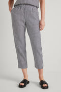 Linen Abstract Fan Pull On Pant