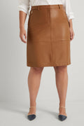 Leather A-Line Skirt