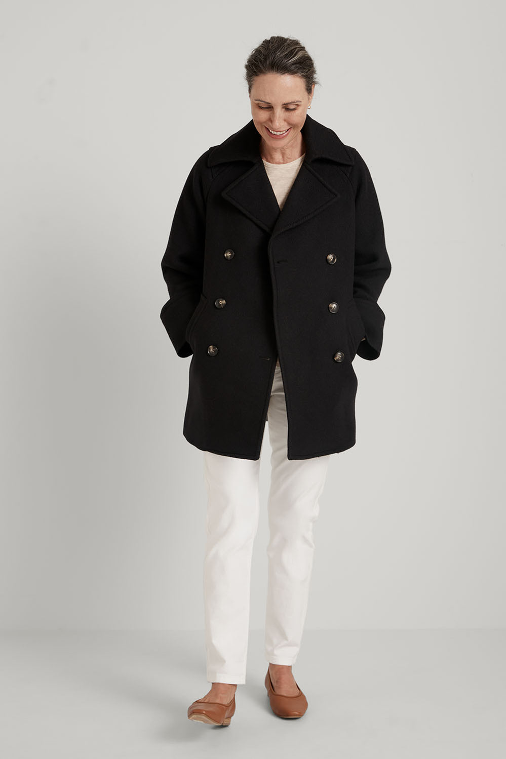 Wool Blend Longline Coat