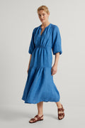 Linen Delave Boho Tiered Dress