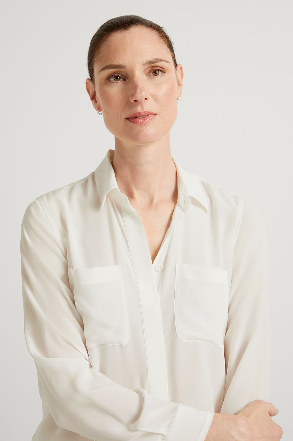 Silk Pocket Detail Shirt