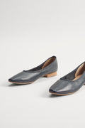 Leather Elastic Back Ballet Flat
