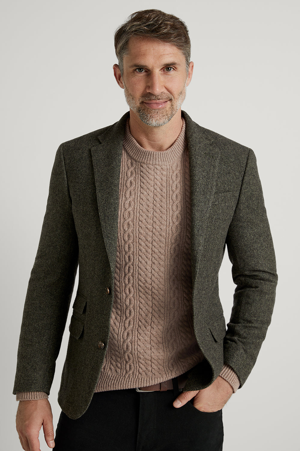 Tailored Fit Wool Blend Blazer