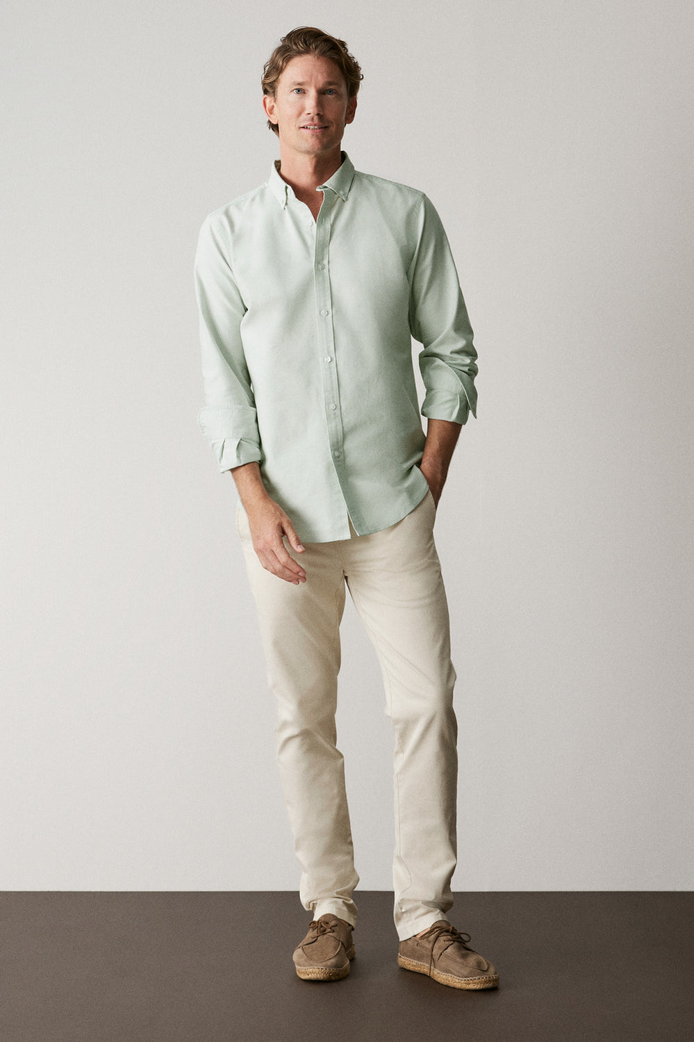 Regular Fit Yarn Dyed Cotton Oxford Shirt