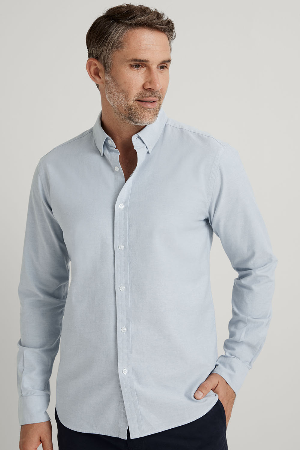 Tailored Yarn Dyed Cotton Oxford Shirt
