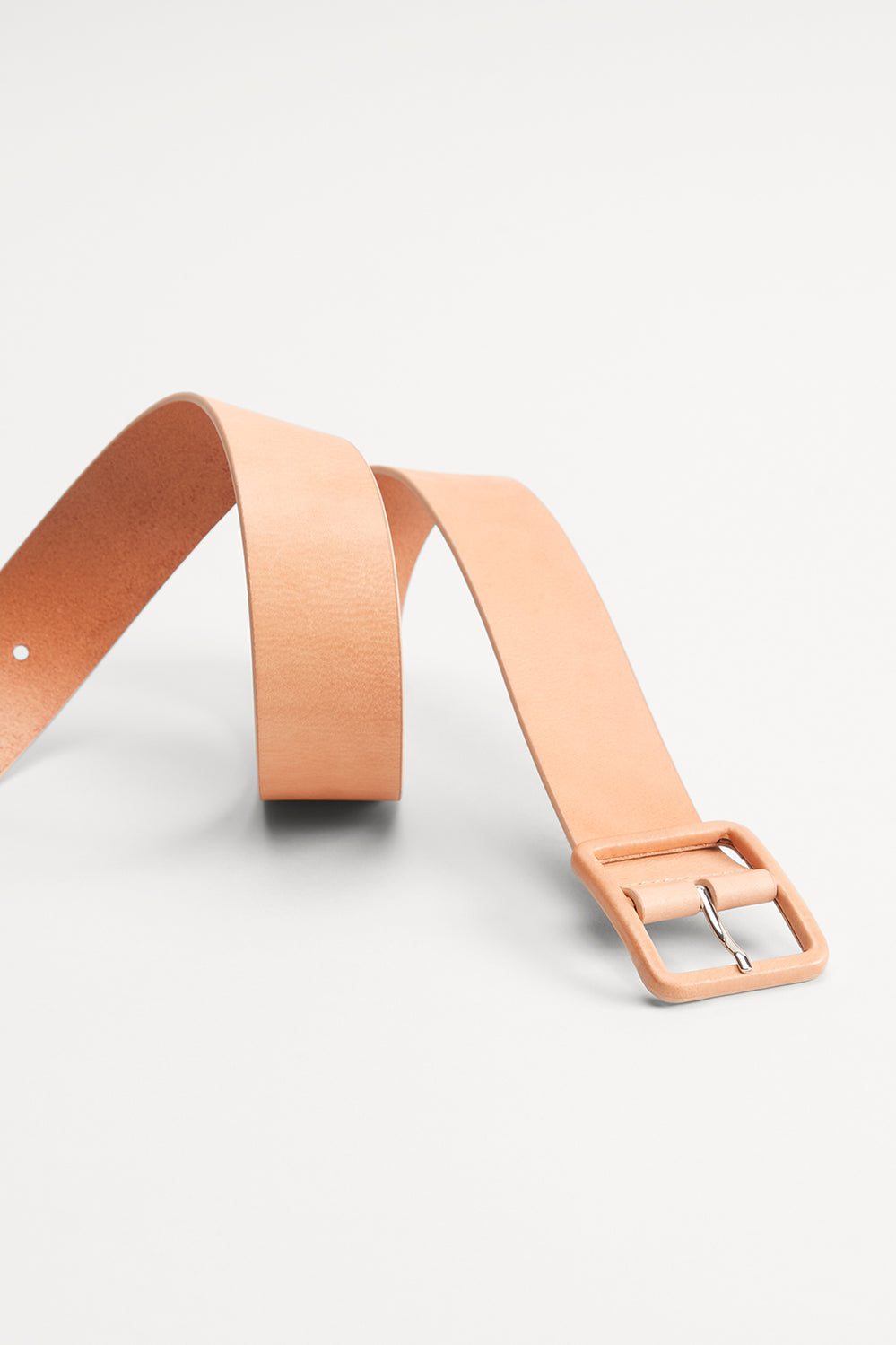 Leather Covered Buckle Belt