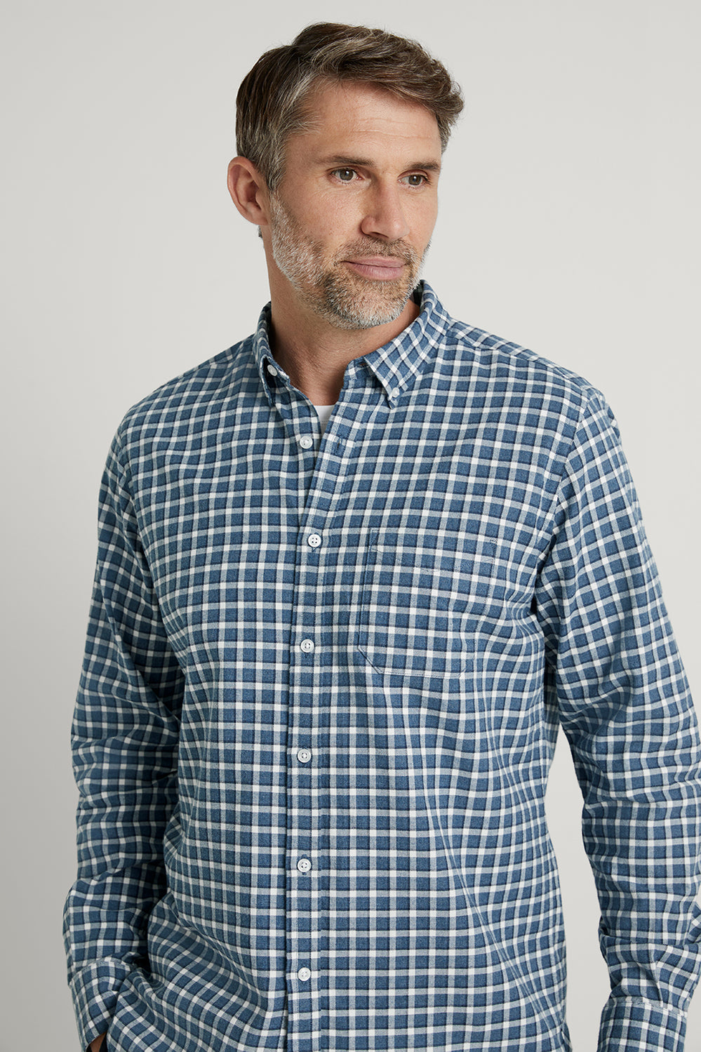 Regular Brushed Cotton Gingham Shirt