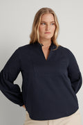 Cotton Bib Detail Blouse