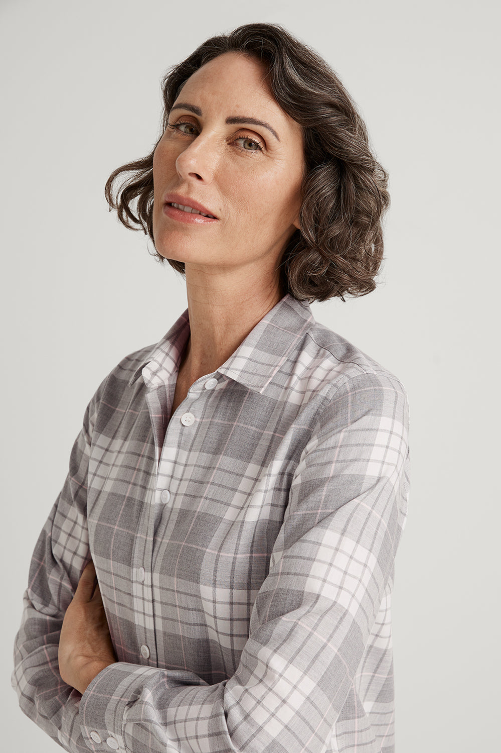 Cotton Twill Neat Check Shirt