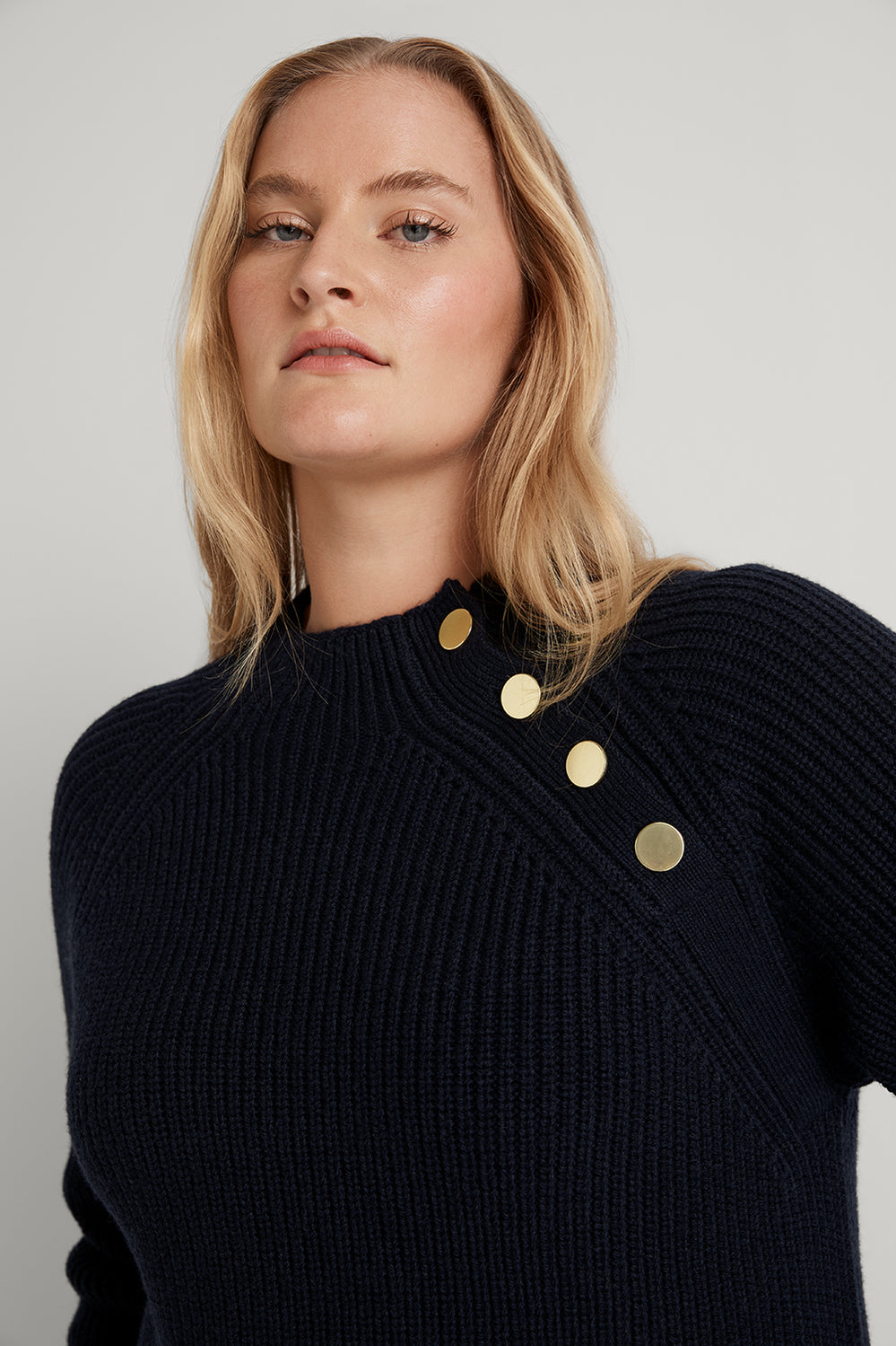 Merino Button Detail Pullover