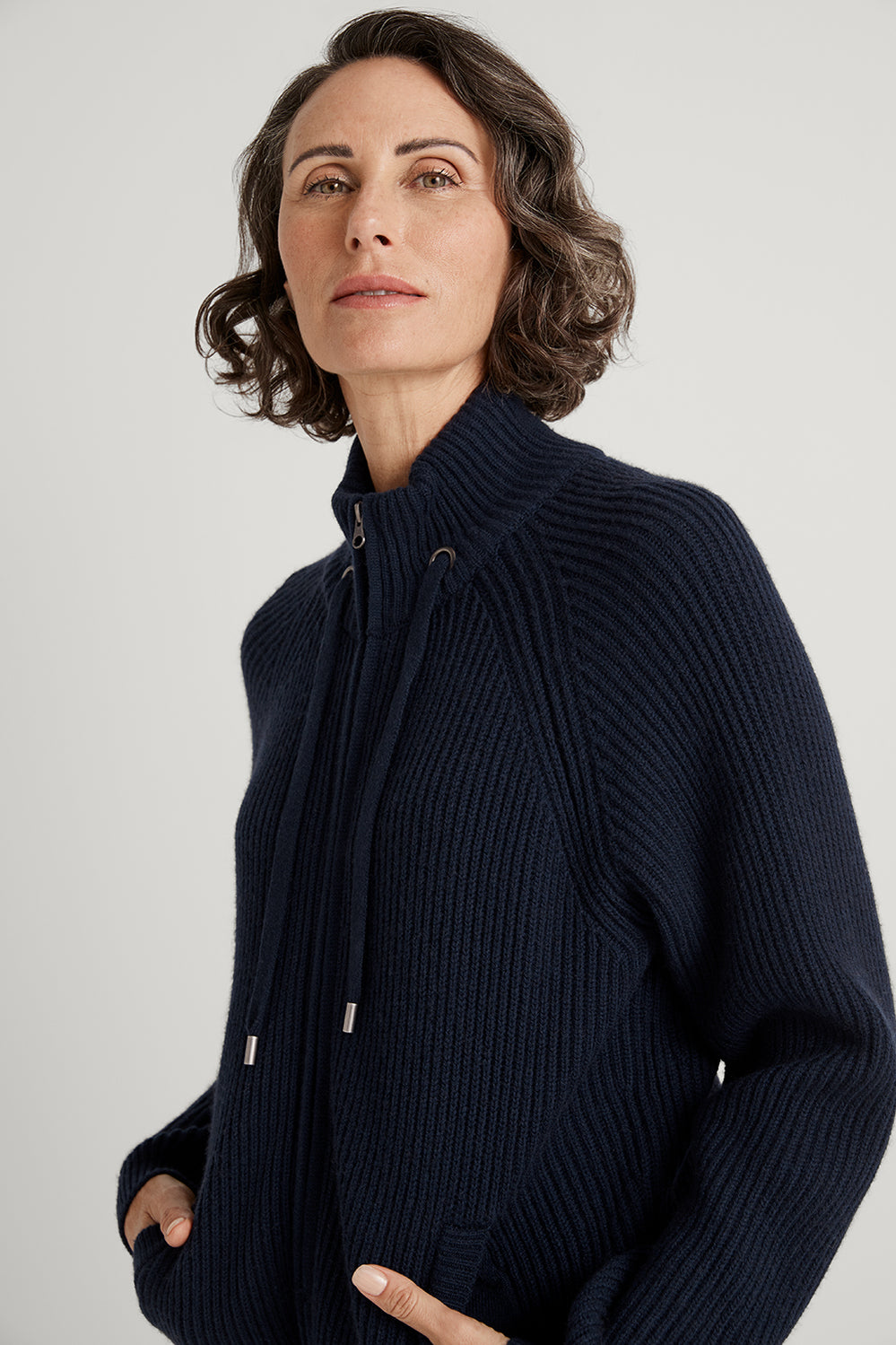 Wool Yak Zip Through Cardigan