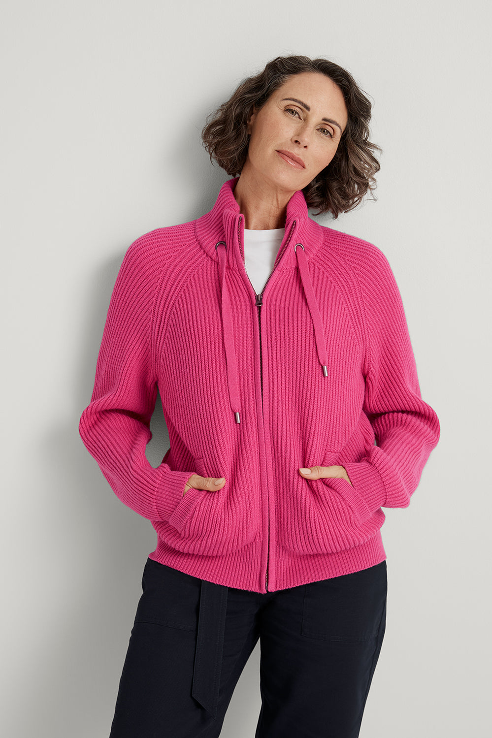 Wool Yak Zip Through Cardigan