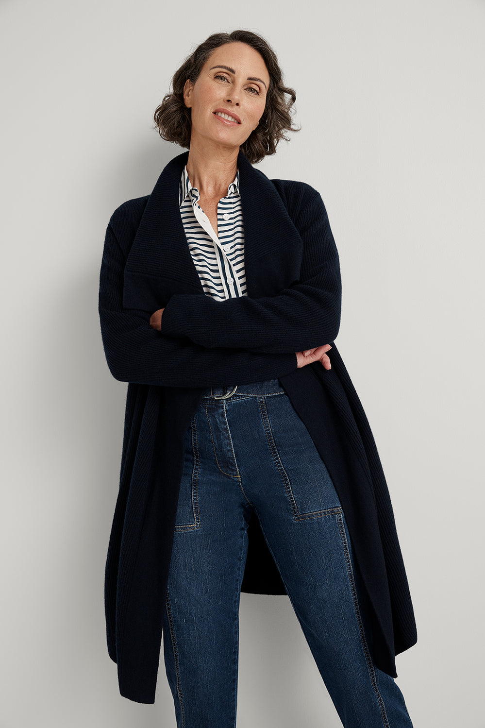 Merino Longline Waterfall Cardigan
