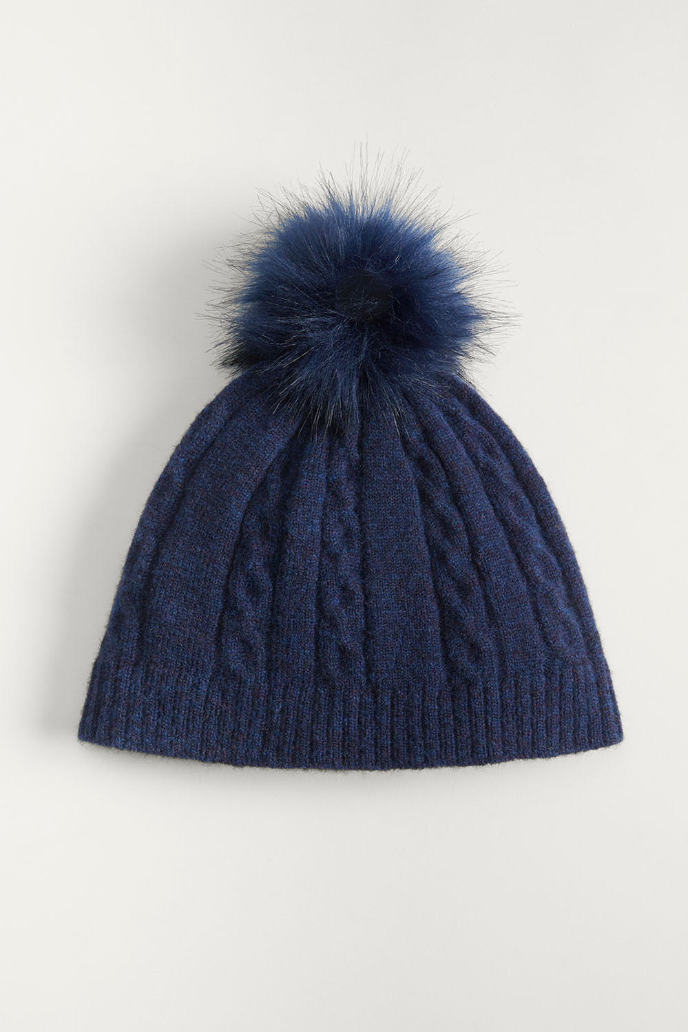 Alpaca Cable Pom Beanie