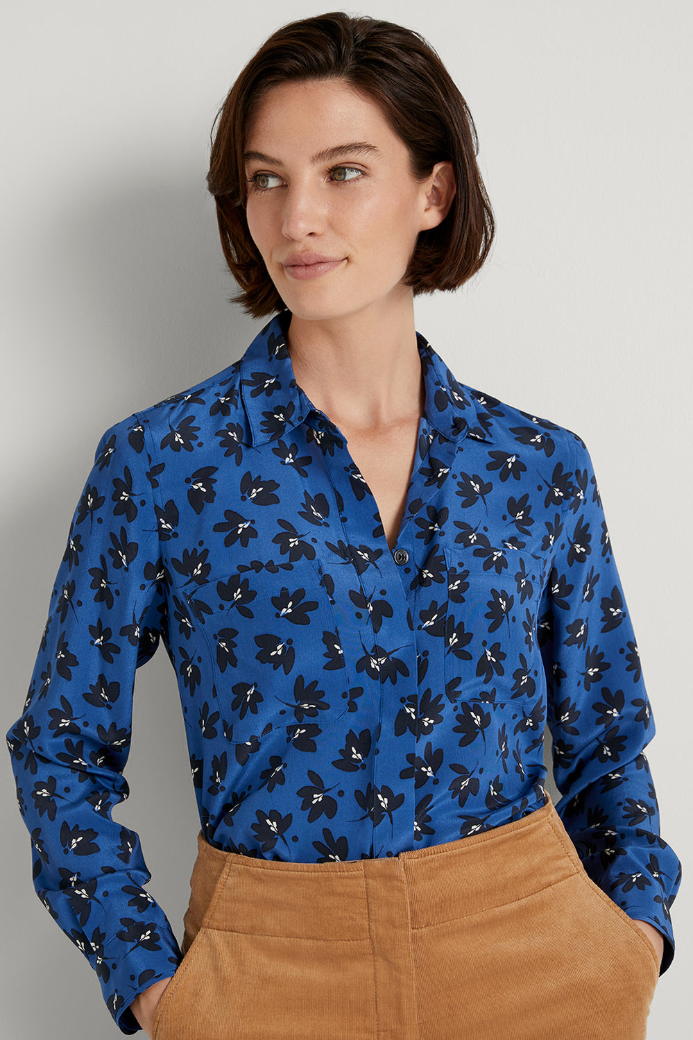 Silk Floating Floral Shirt