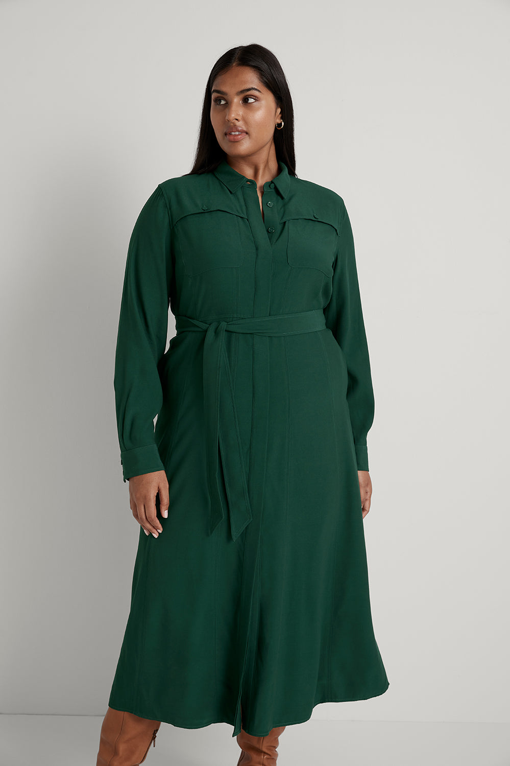 Pocket Detail Shirt Dress