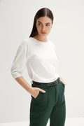 Pima Cotton Lantern Sleeve T-Shirt