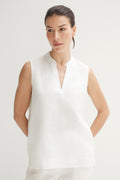 Linen Vent Neck Tank