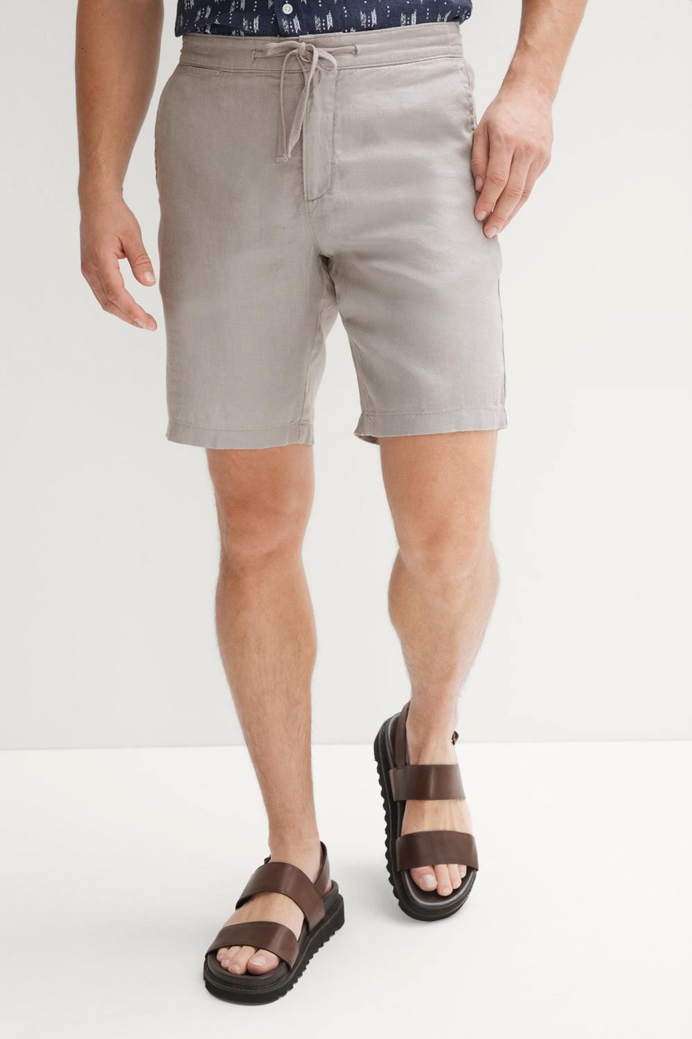 Linen Twill Drawstring Short