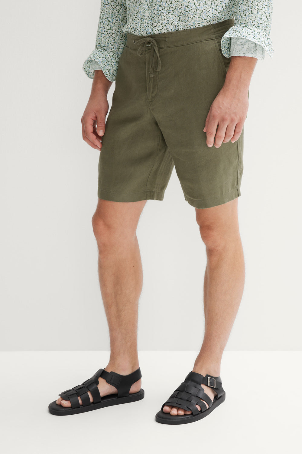 Linen Twill Drawstring Short