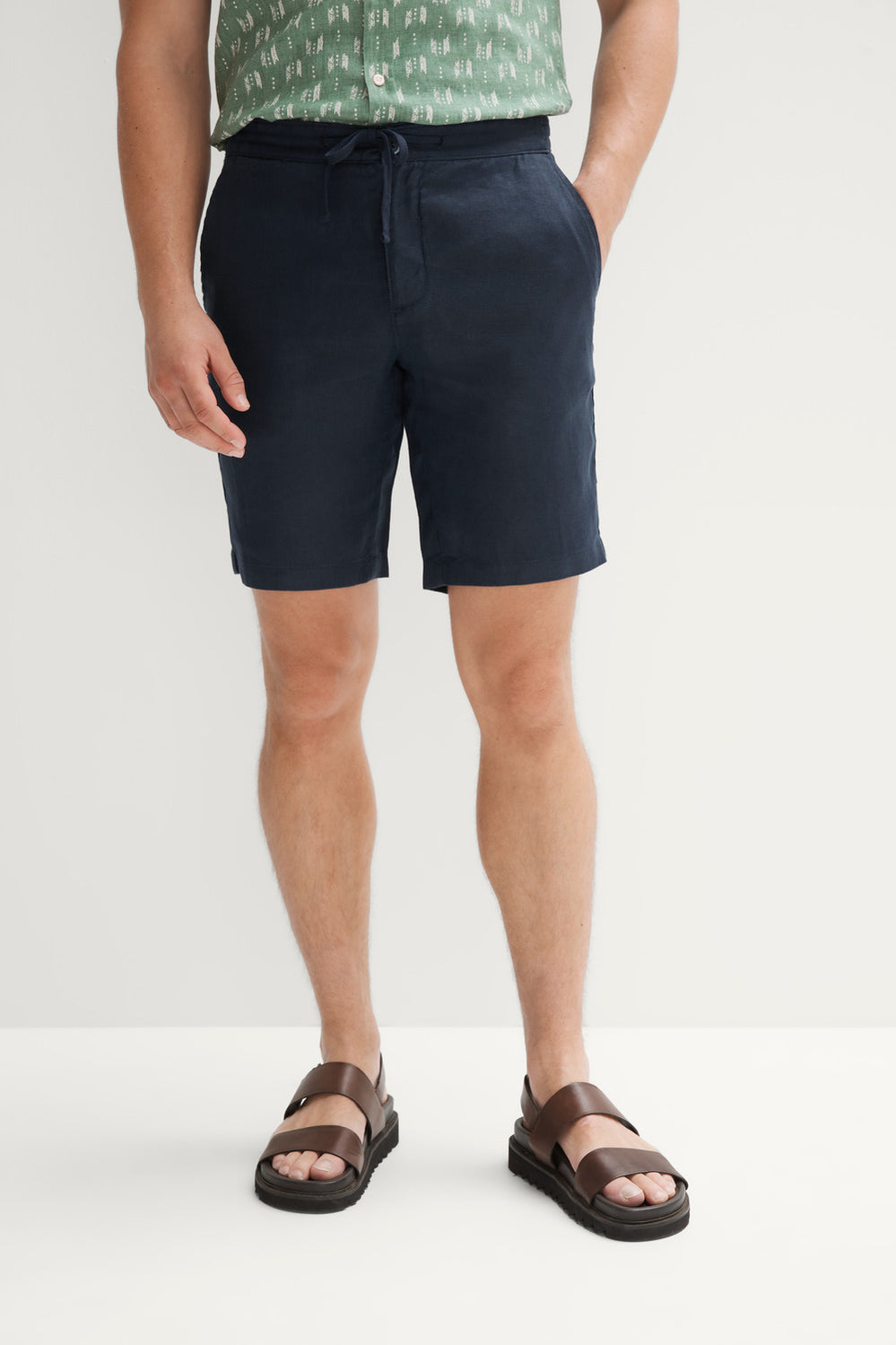 Linen Twill Drawstring Short