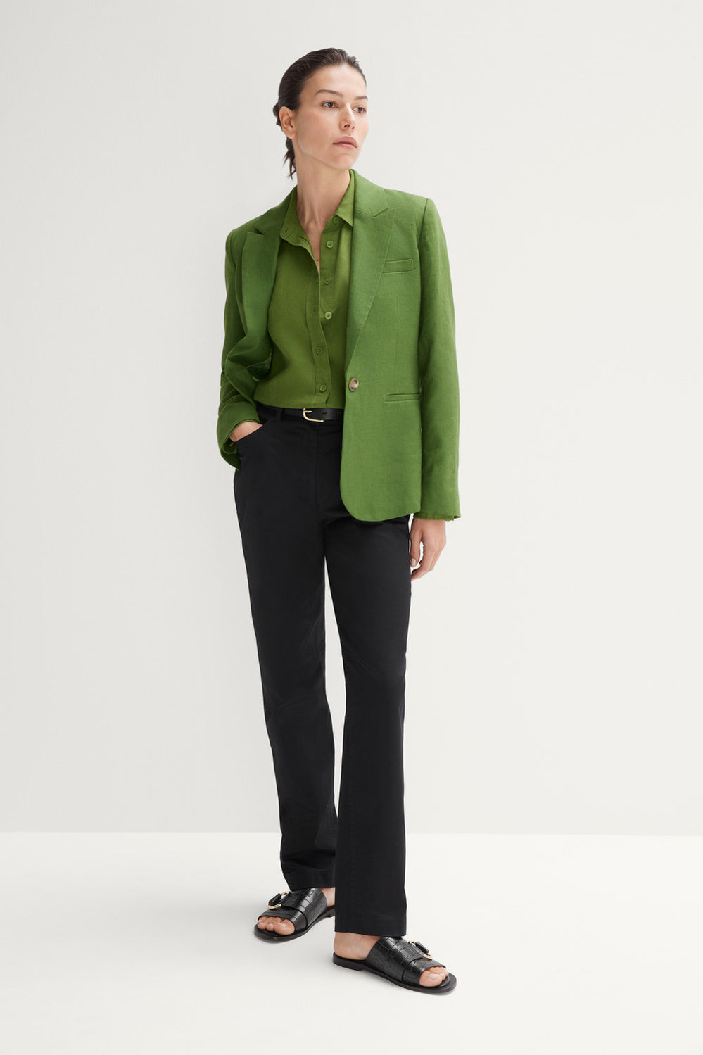 Linen Single Breasted Blazer