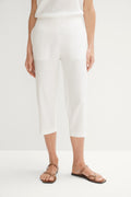 Stretch Linen Capri Pant