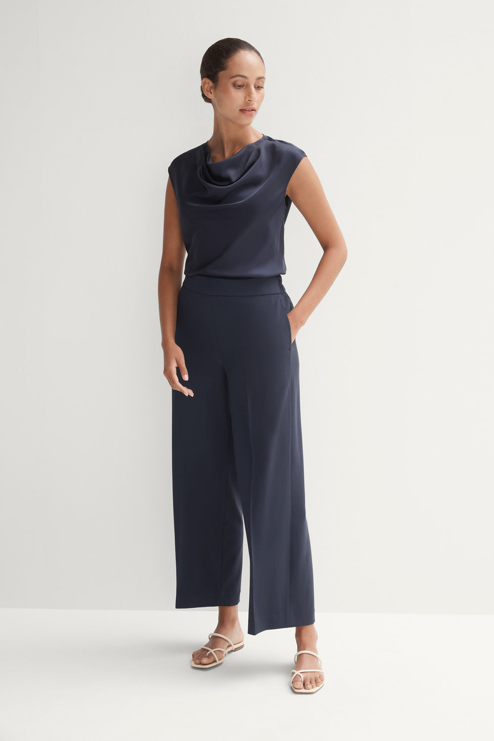 Draped Pull On Pant