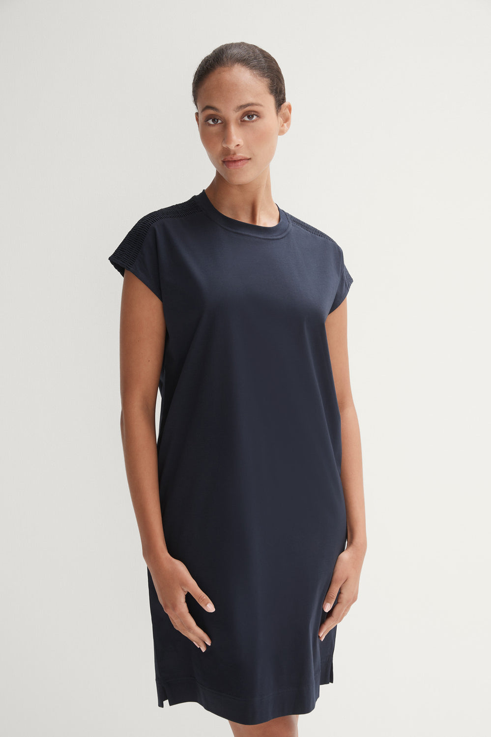 Shirred Shoulder Detail Dress