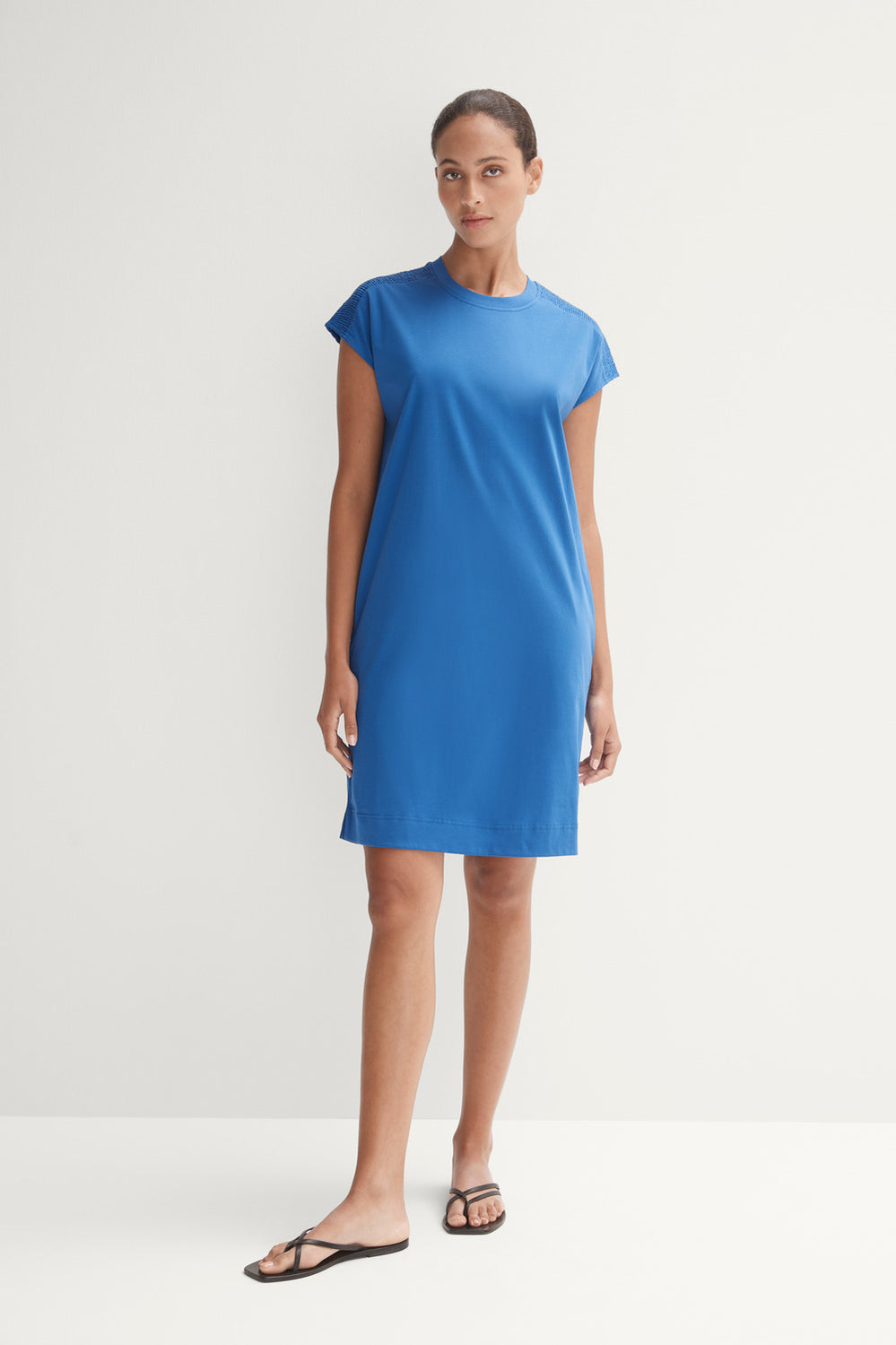 Shirred Shoulder Detail Dress
