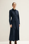 Cotton Modal Belted Shirt Dress