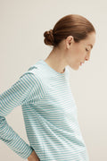Cotton Stripe Raglan Sleeve T-Shirt