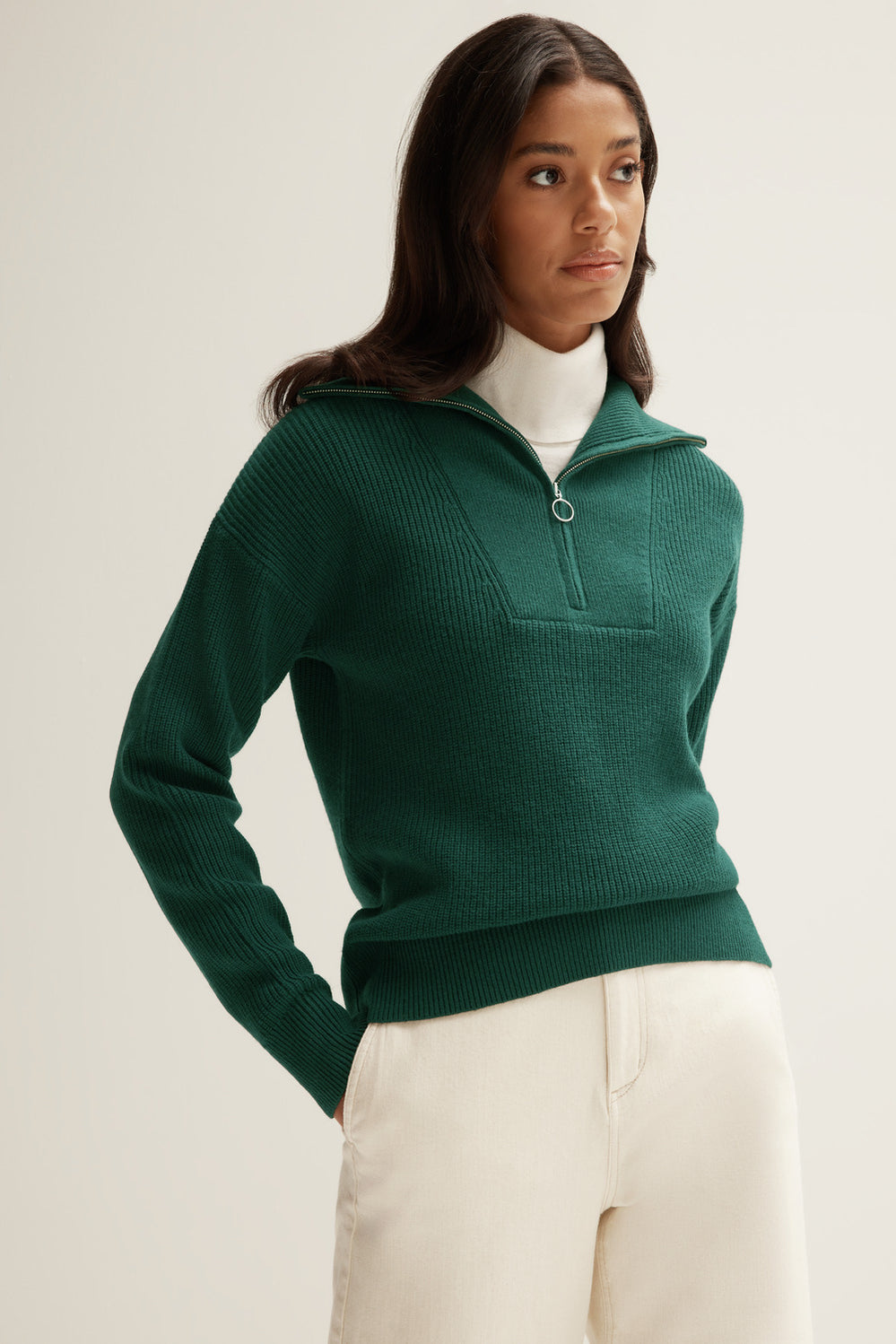 Merino Cotton Half Zip