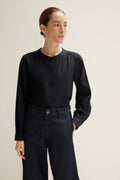 Cotton Modal Gathered Yoke Blouse