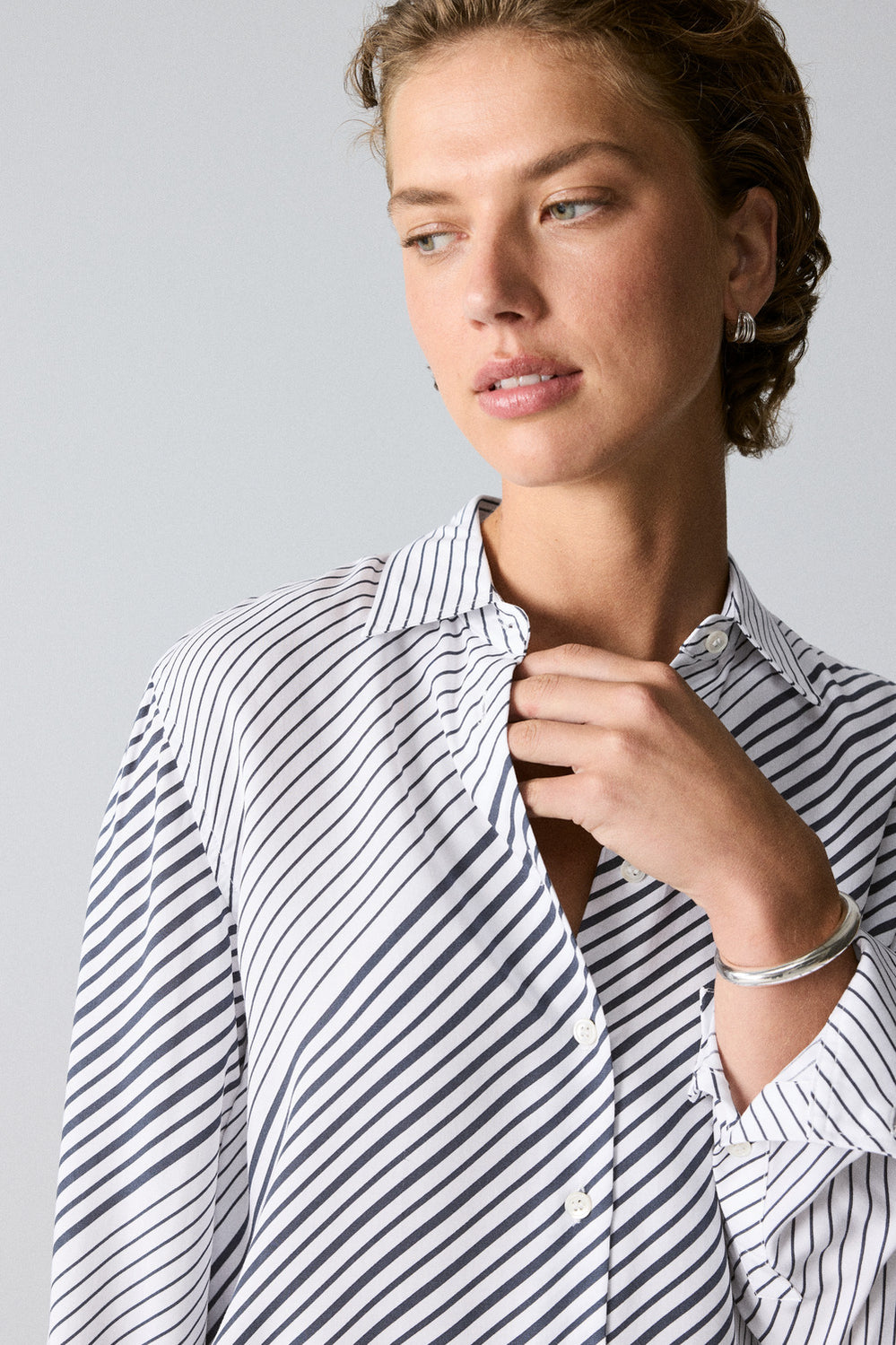 Modal Stripe Chevron Shirt