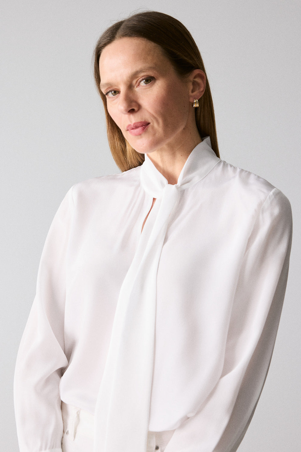 Silk Bow Blouse
