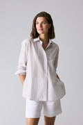 Stripe Side Button Detail Shirt