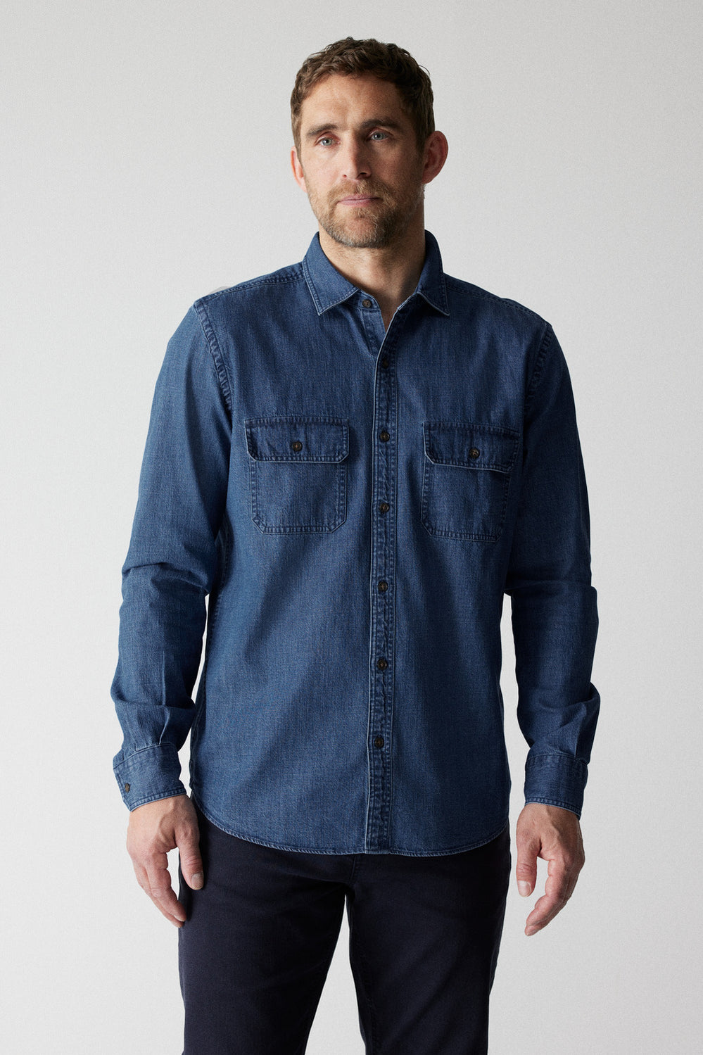 Regular Fit Cotton Denim Shirt