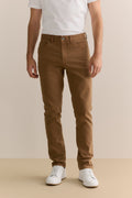 Regular Fit Garment Dyed Twill Five Pocket Pant