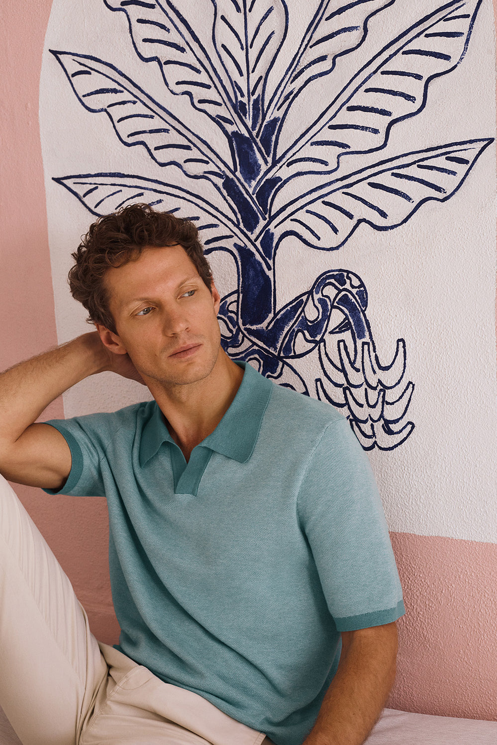 Silk Cotton Birdseye Polo