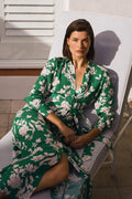 Contrast Floral Shirt Dress