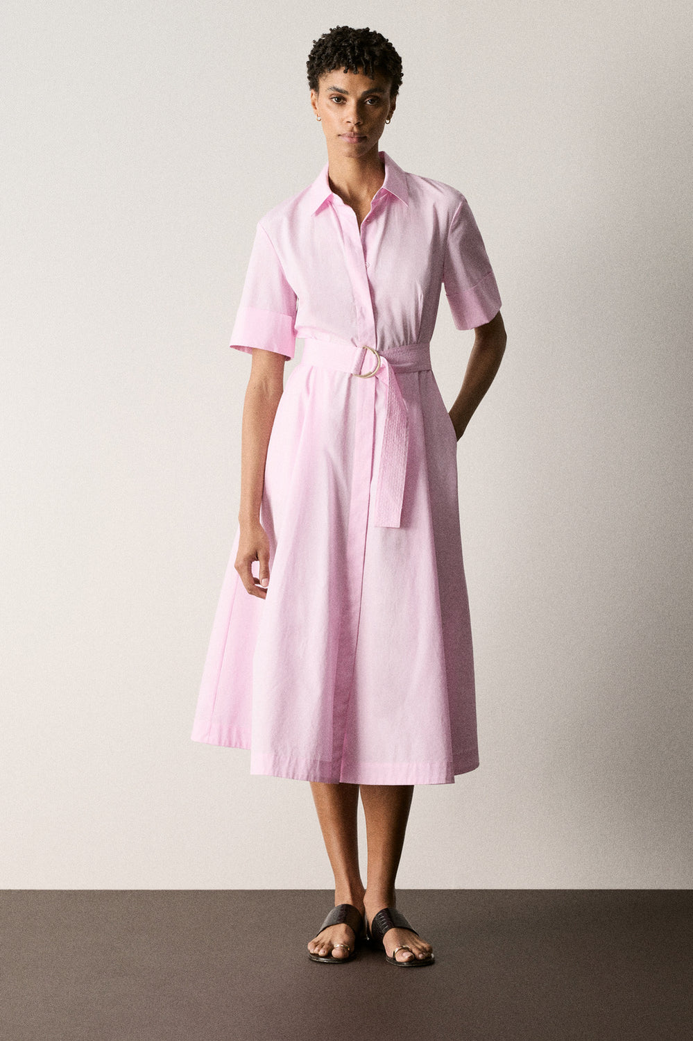 Cotton Poplin Shirt Dress