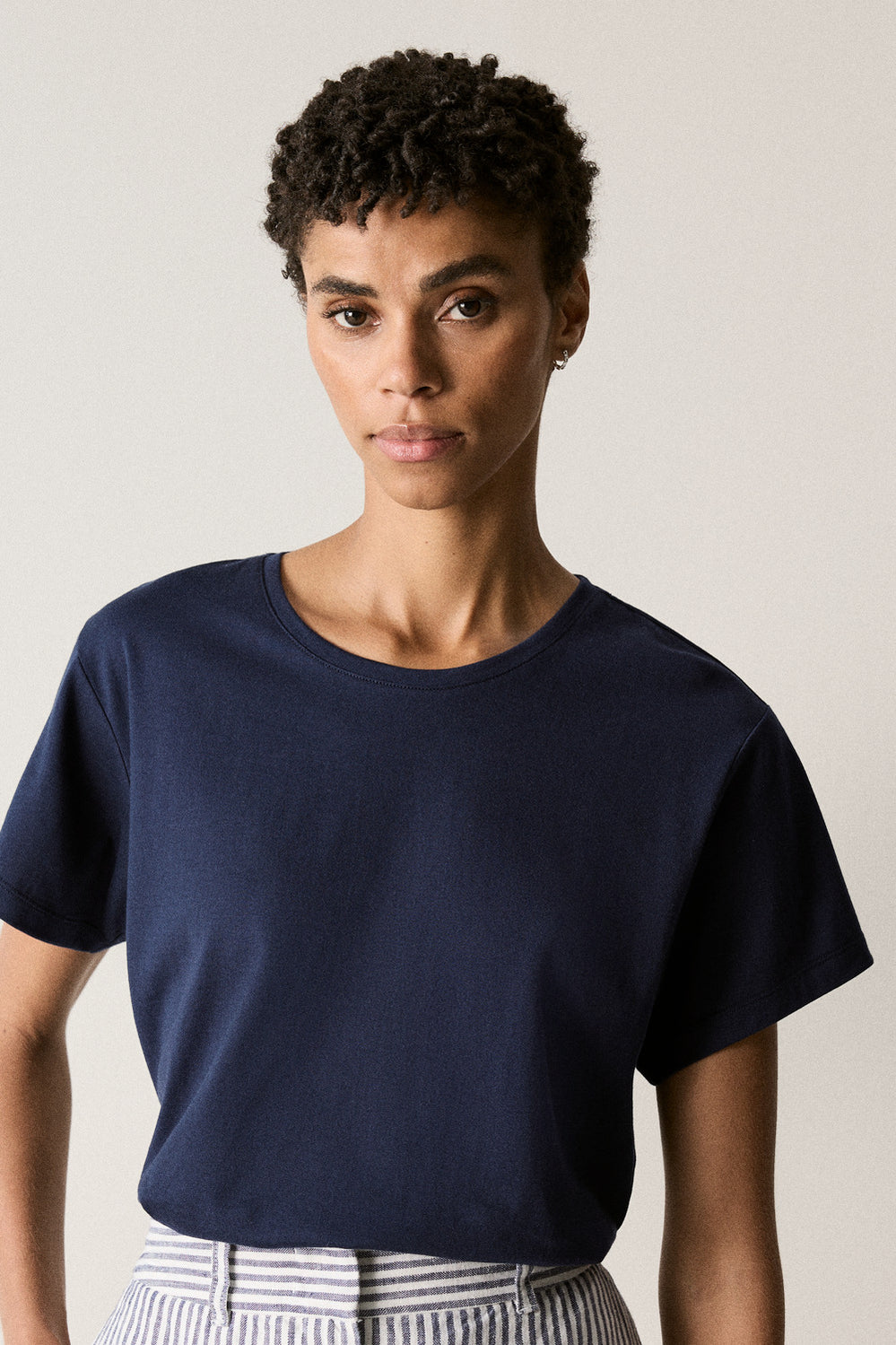 Cotton Silk Relaxed T-Shirt