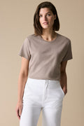 Cotton Silk Relaxed T-Shirt