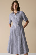 Cotton Poplin Stripe Shirt Dress
